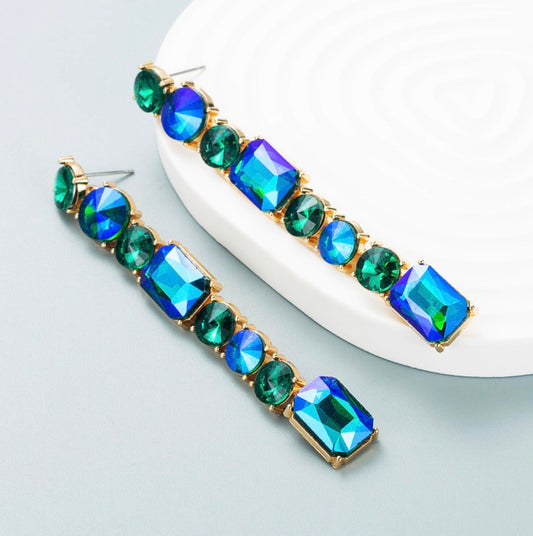 Diamond drop earrings - booshie-accessories