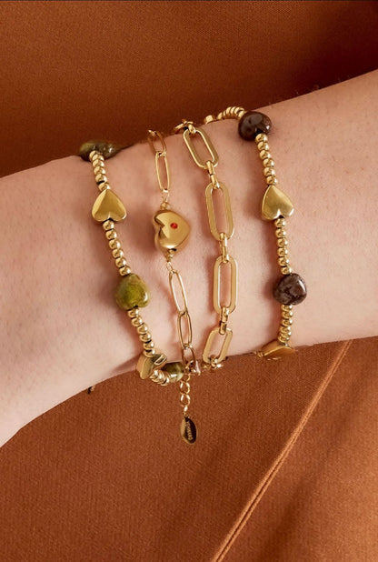 Fresh Love Heart Gold Bracelet