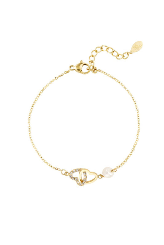 Linked Double Heart Bracelet