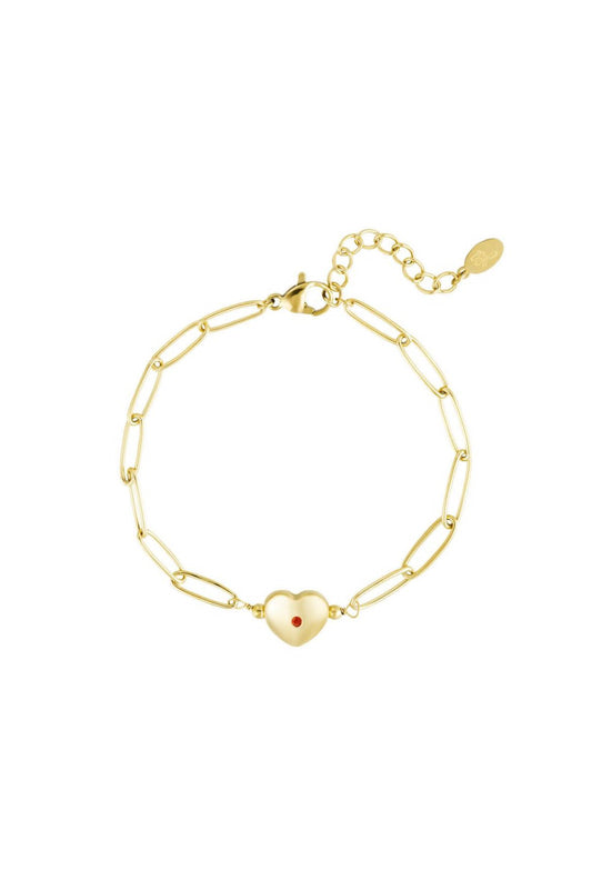 Fresh Love Heart Gold Bracelet