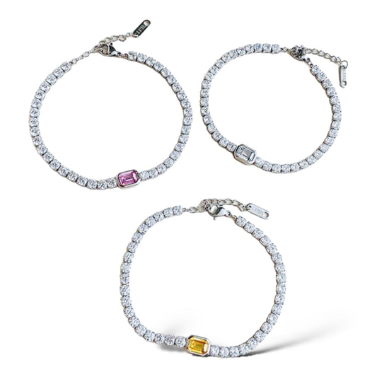 Maya tennis bracelet silver colour