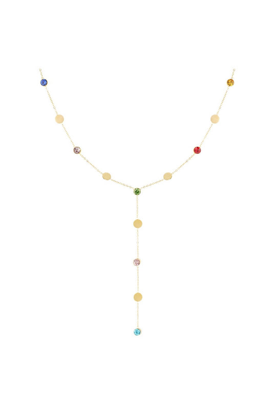 Gemstone Tears long necklace - booshie-accessories